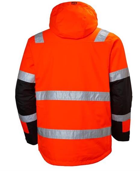 Helly Hansen ALNA 2.0 HI VIS wasserdichte Shelljacke, orange/ebony - Grösse M