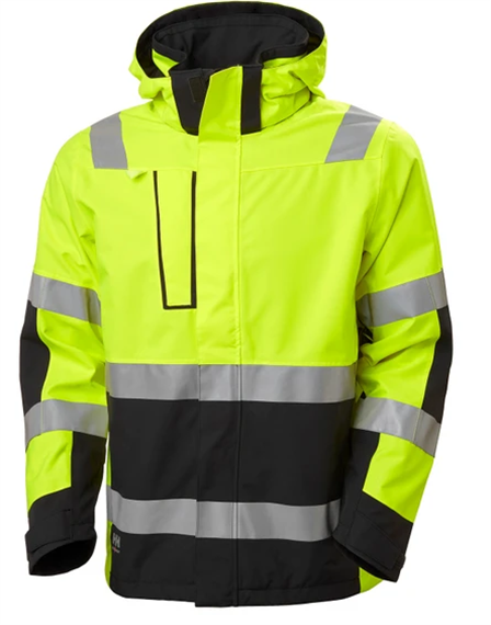 Helly Hansen ALNA 2.0 HI VIS wasserdichte Shelljacke, yellow/ebony - Grösse L