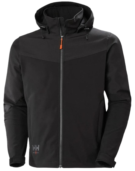 Helly Hansen OXFORD Hooded Softshell Jacke, schwarz - Grösse 3XL