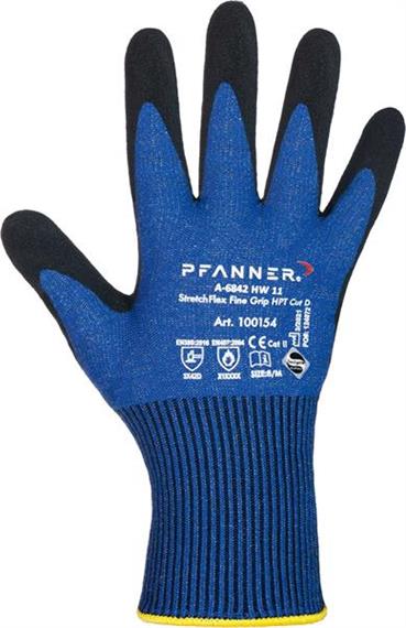 Pfanner STRETCHFLEX HPT Cut D, schwarz/blau - Grösse M/8