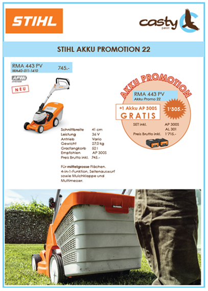 STIHL RMA 443 PV, Schnittbreite 41 cm